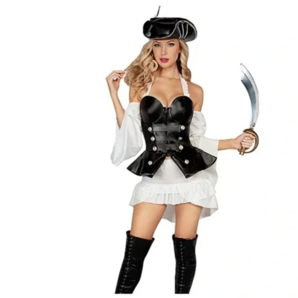 NEW Starline Black Pearl Pirate Sexy Pirate Halloween Costume Size Large